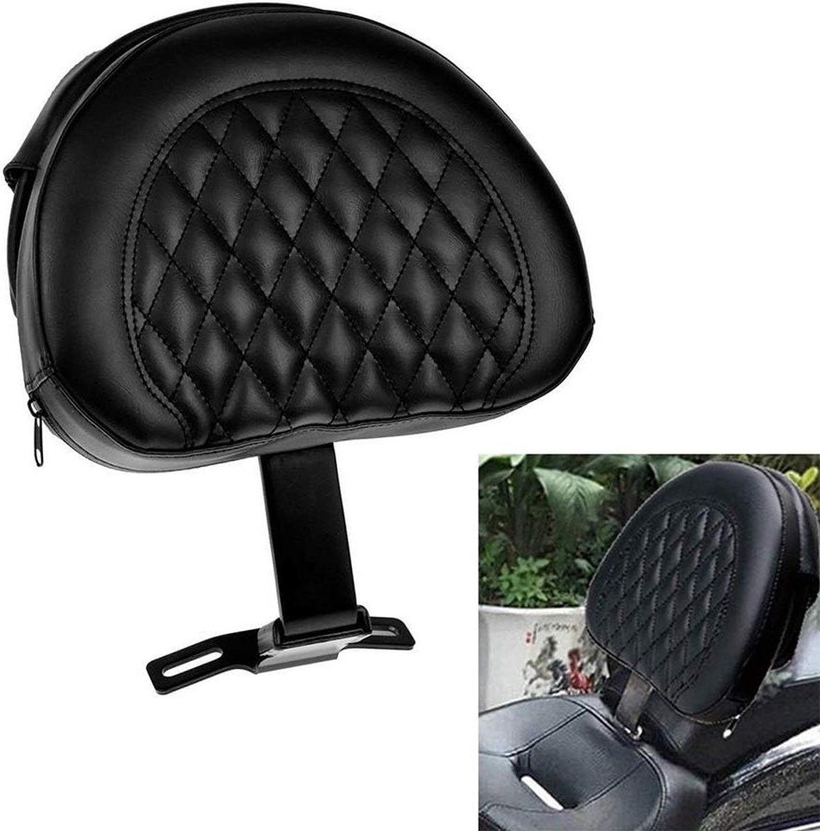 Motorfiets Rugsteun - Rijdersrugsteun Backrest - Comfortabel Rijden - Specifiek Model Ontwerp - 1997-2017 Modellen - Zwart
