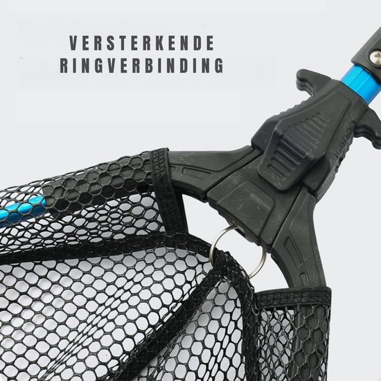 YOR® Schepnet Vissen - Visnet - Telescoop Schepnet - Duurzaam Net met Rubberen Coating - Groen - 42cm x 16cm x 8cm van Yor — afbeelding 5