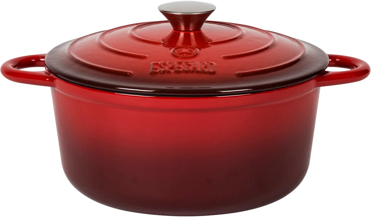 Espegard - Pan - Gietijzer - Geëmailleerd - Rood - 28 cm - 6 liter
