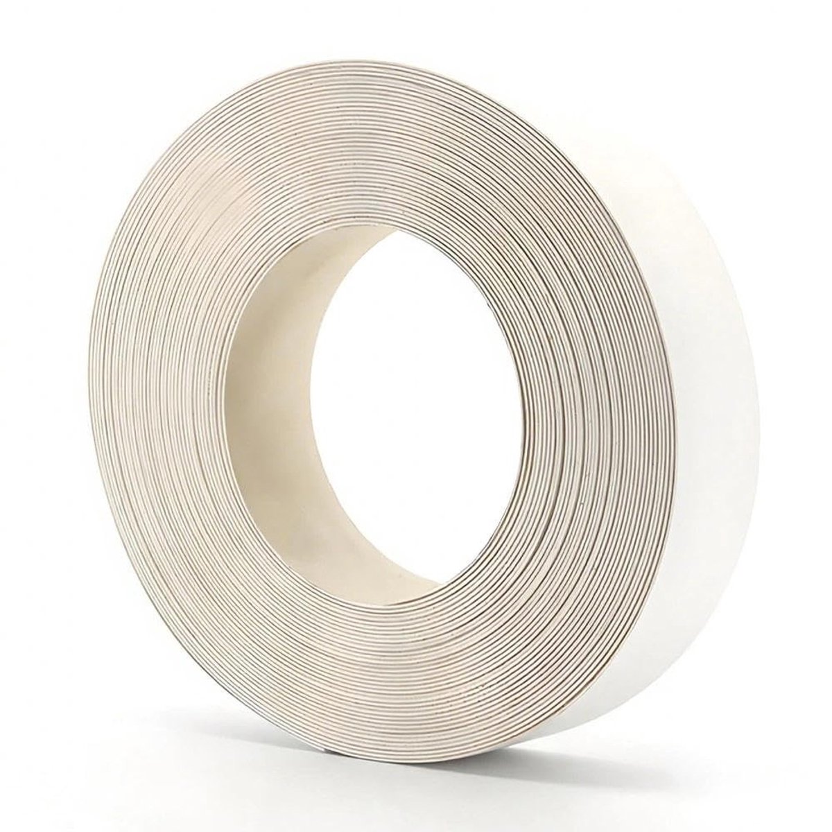 Zelfklevende PVC Hoekband 19mm x 12m voor Meubelreparaties, Kasten en Planken - Krasbestendig en Flexibel in Wit