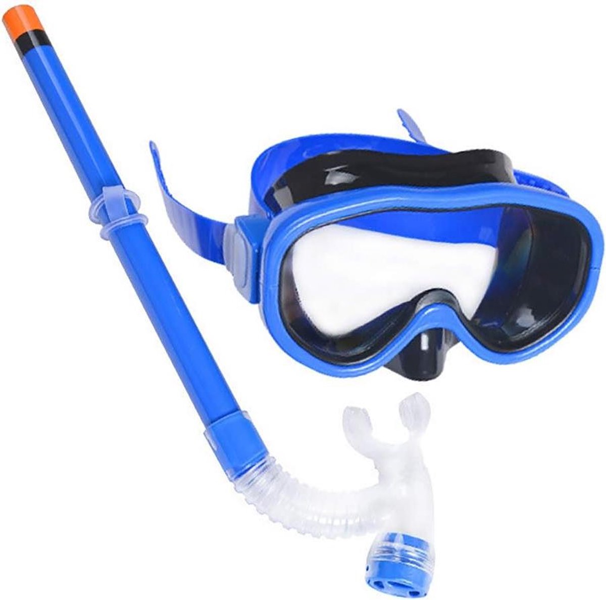 Snorkel Set - Duikbril en Buis - Onderwater Ontdekken - Semi-dry Ontwerp - 40cm Buis - Blauw