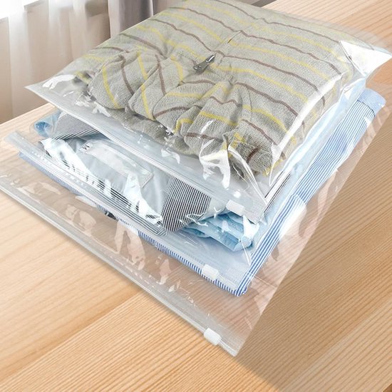 Herbruikbare Ziplock Zakken - Kleding Opbergzakken - Spullen Organiseren - Transparant EVA Materiaal - 100 Stuks 30x40cm - Transparant — afbeelding 4