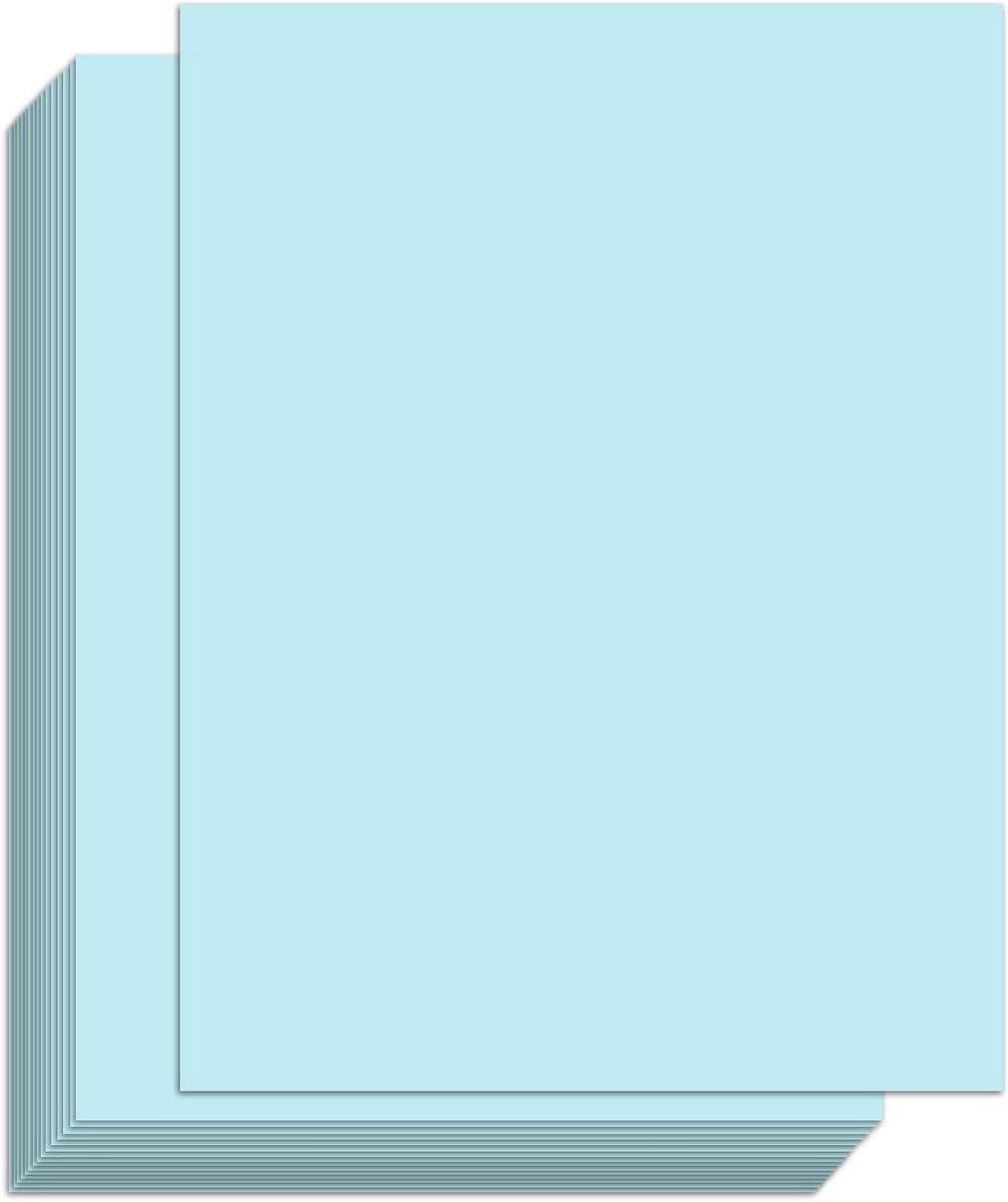 Karton Papier - Dik Karton - Kaarten Maken - Printer Vriendelijk - 100 Vel - Pastelblauw