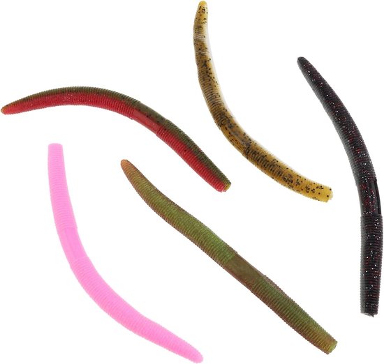 30 Stuks Zachte Plastic Aas Vissen Lure Set, Senko Wormen en Wacky Worm Rig Kit voor Baars, Forel en Snoek — afbeelding 5