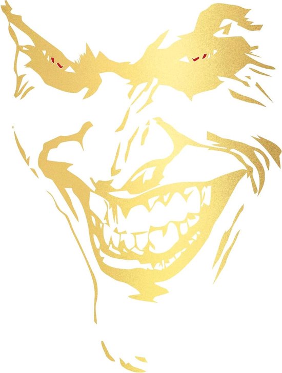 Joker Sticker - Decoratieve Folie - Voertuig Personaliseren - Wasstraatbestendig - 10 x 7 cm - Goud Metallic