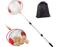 Notenverzamelaar - Rol Oogster - Tuinieren - Verstelbare Steel - 48-105 cm - Zilver