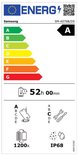 Energie-etiket voor een Samsung telefoon met energielabel A en indicaties voor levensduur, waterdichtheid en meer.