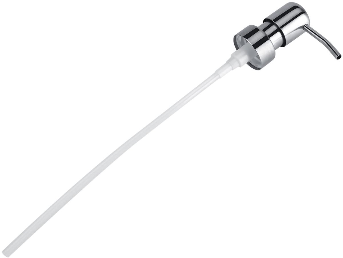 aladdien - Roestvrijstalen Zeepdispenser - Vervangbare Pomp - 2.5Cm Formaat - Keuken en Badkamer - Luxe Uitstraling - Handig in Gebruik