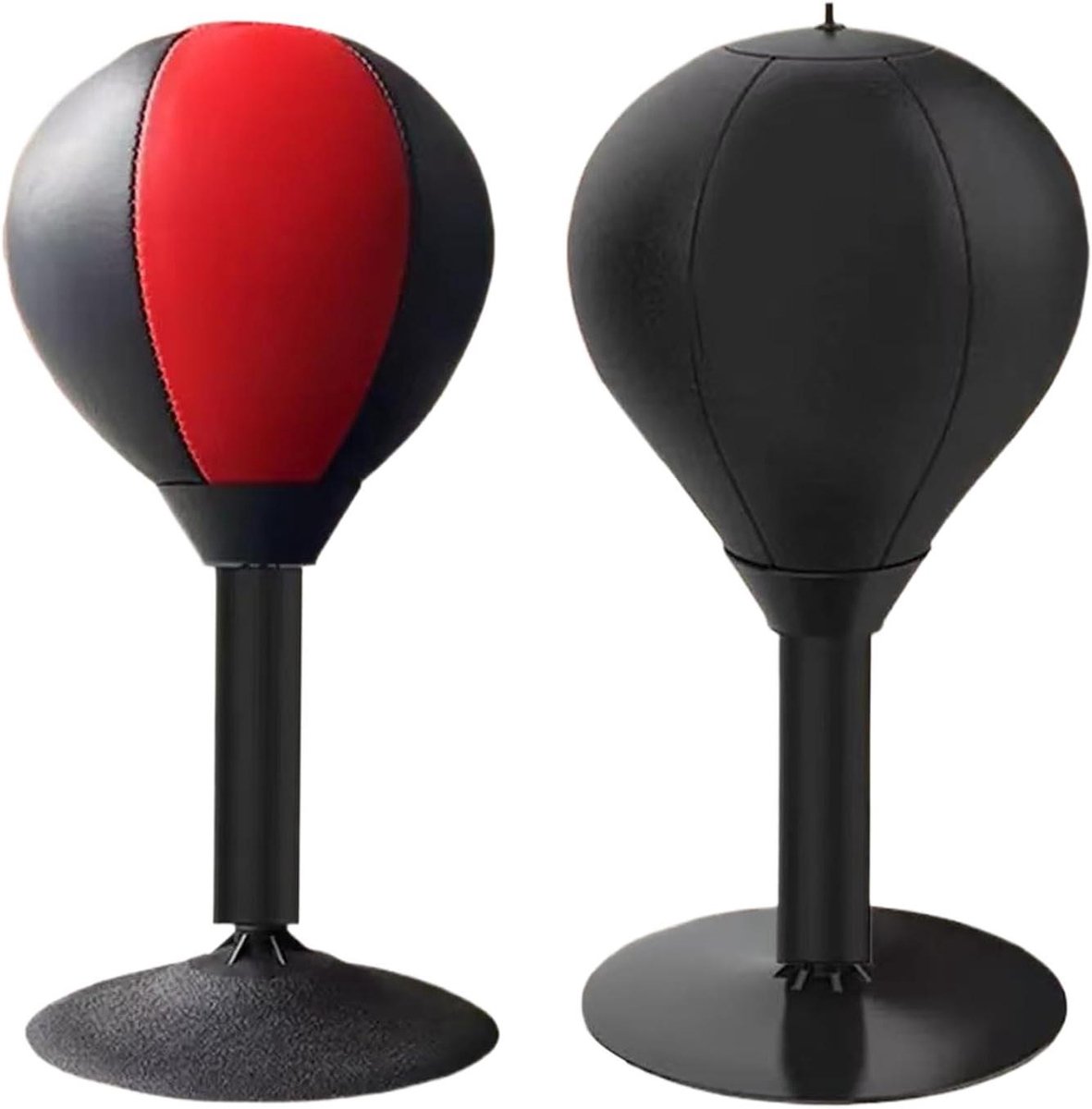 Desktop Bokszak - Fitness Speelgoed - Hand-Oog Training - Sterke Zuignap - 40 cm Hoog - Zwart