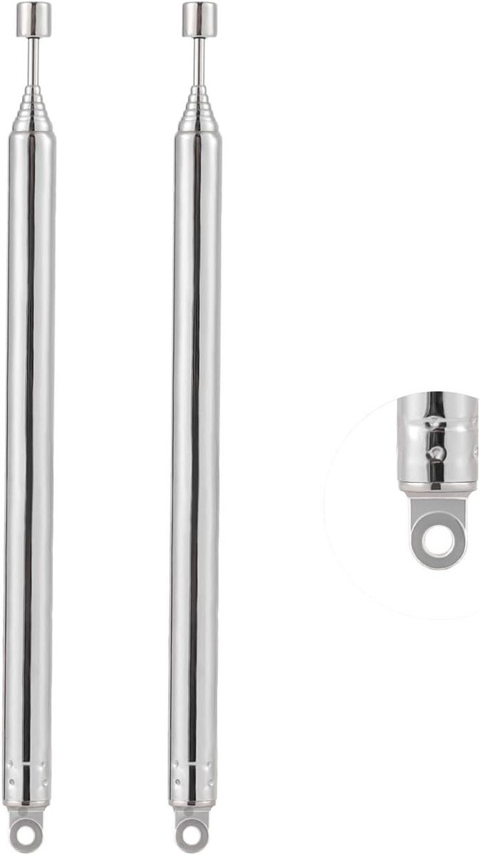 Telescopische Antenne - Radio Antenne - Radio Ontvangst - 8 Secties - 72 cm - Zilver