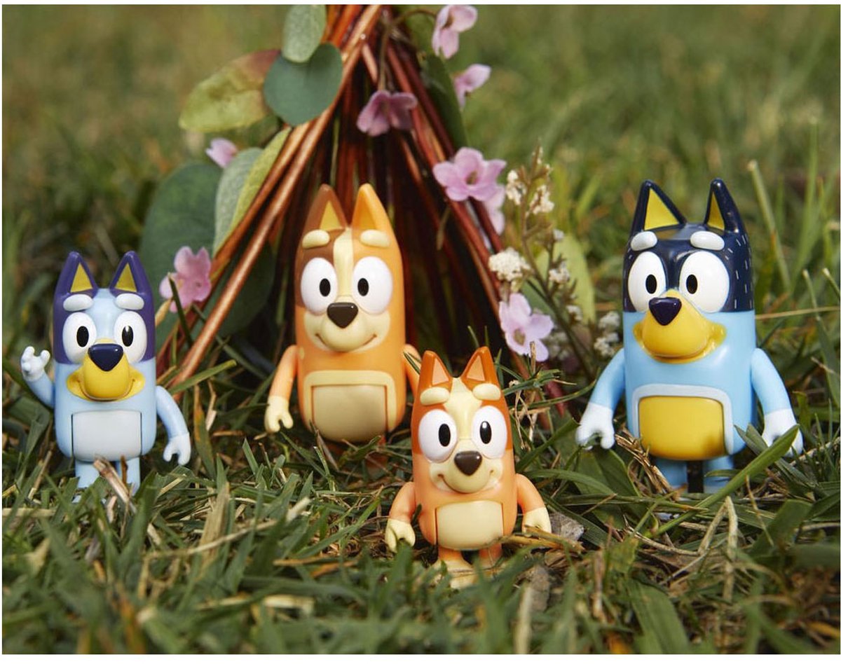 BLUEY - 4 speelfiguren Familie: Bluey, Bingo, Bandit & Chilli - Speelfigurenset — afbeelding 9