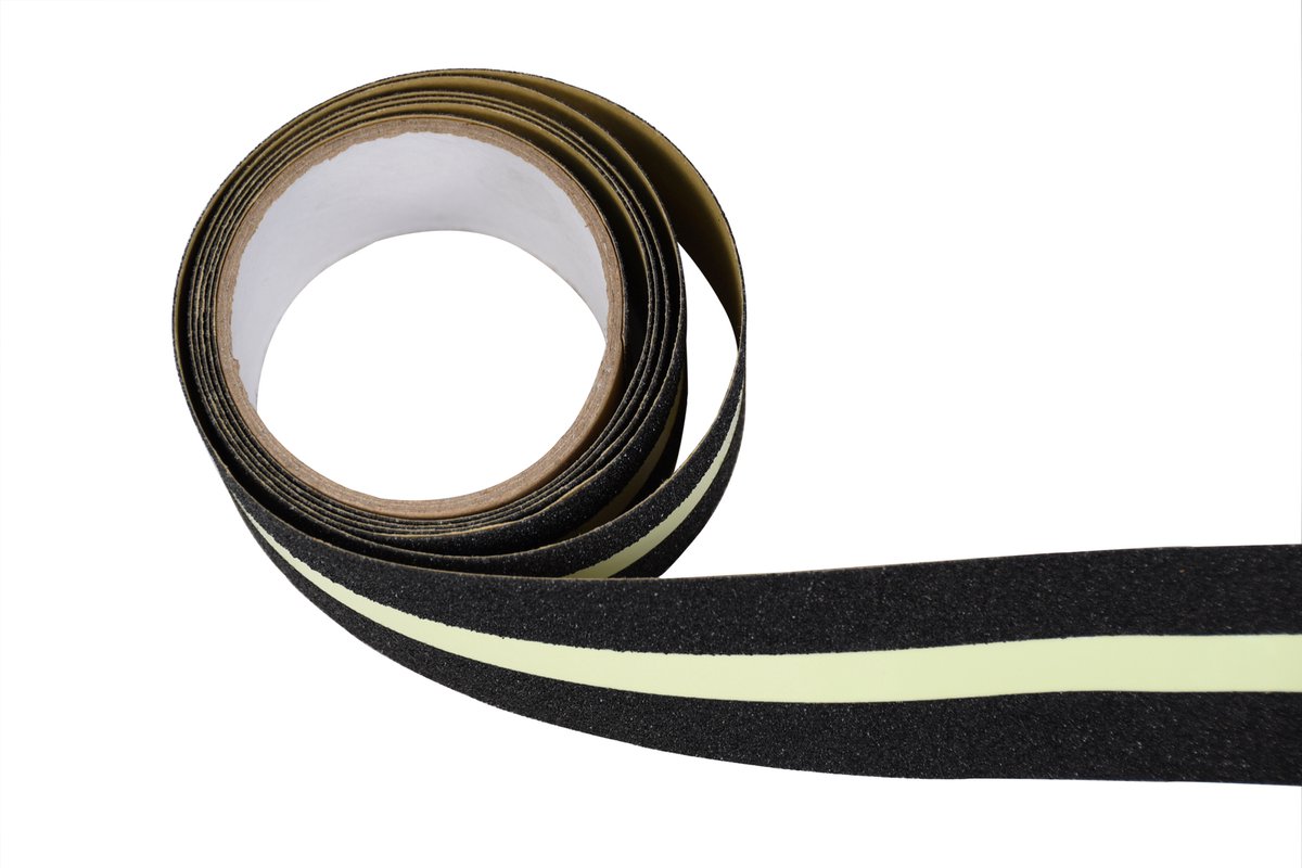 Afzetlint Antislip Industrieel Zwart/Geel/Zwart – 33m x 50mm – Trapmarkering Tape met Waarschuwing - Tegen Uitglijden op Gladde Vloer en Trap