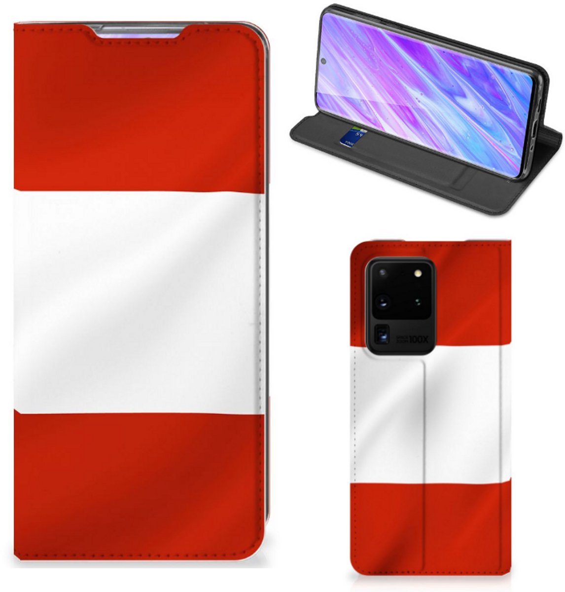 Standcase Hoesje voor Samsung Galaxy S20 Ultra Standcase Oostenrijk