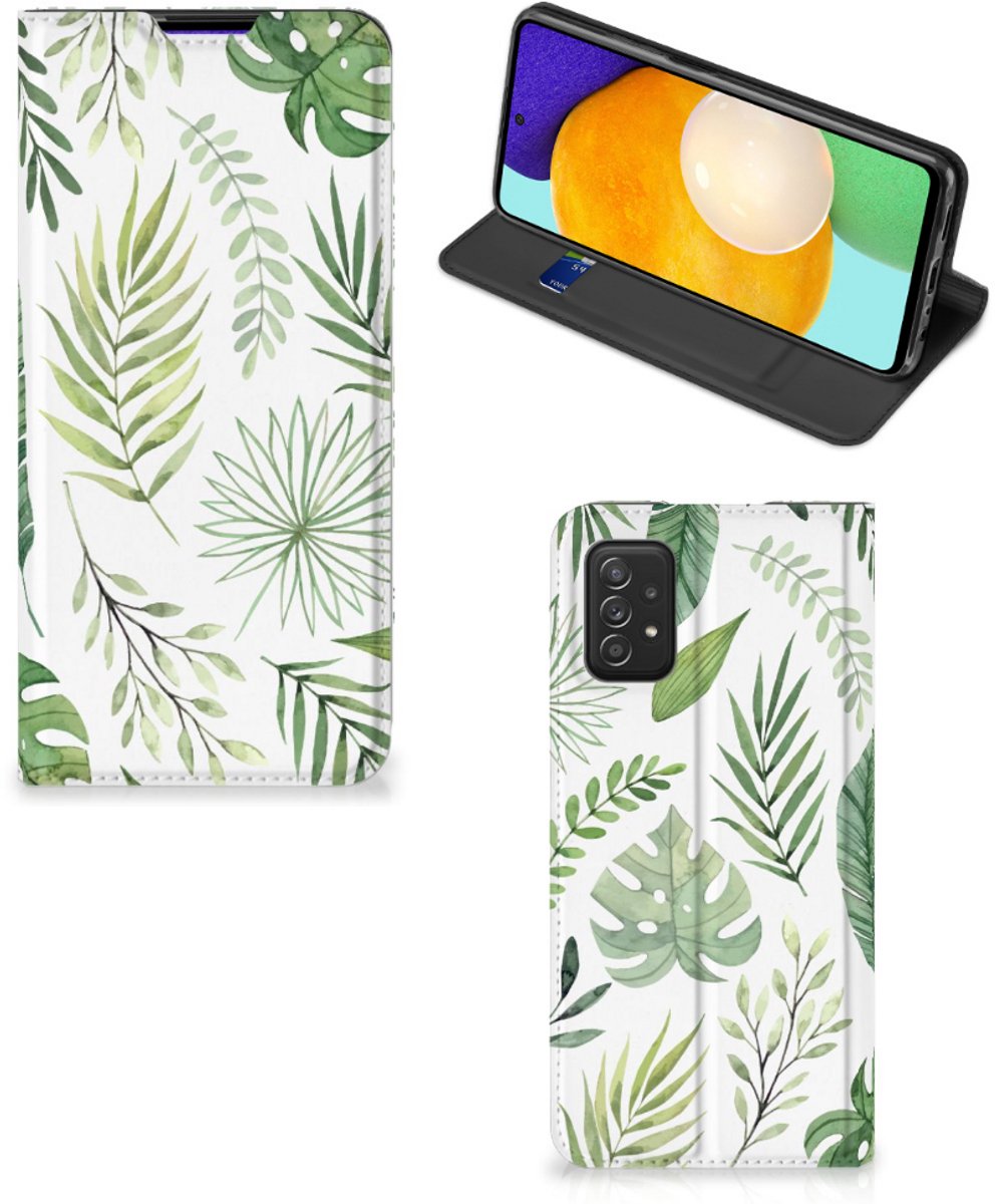 Book Case voor Samsung Galaxy A03s Smart Cover Leaves