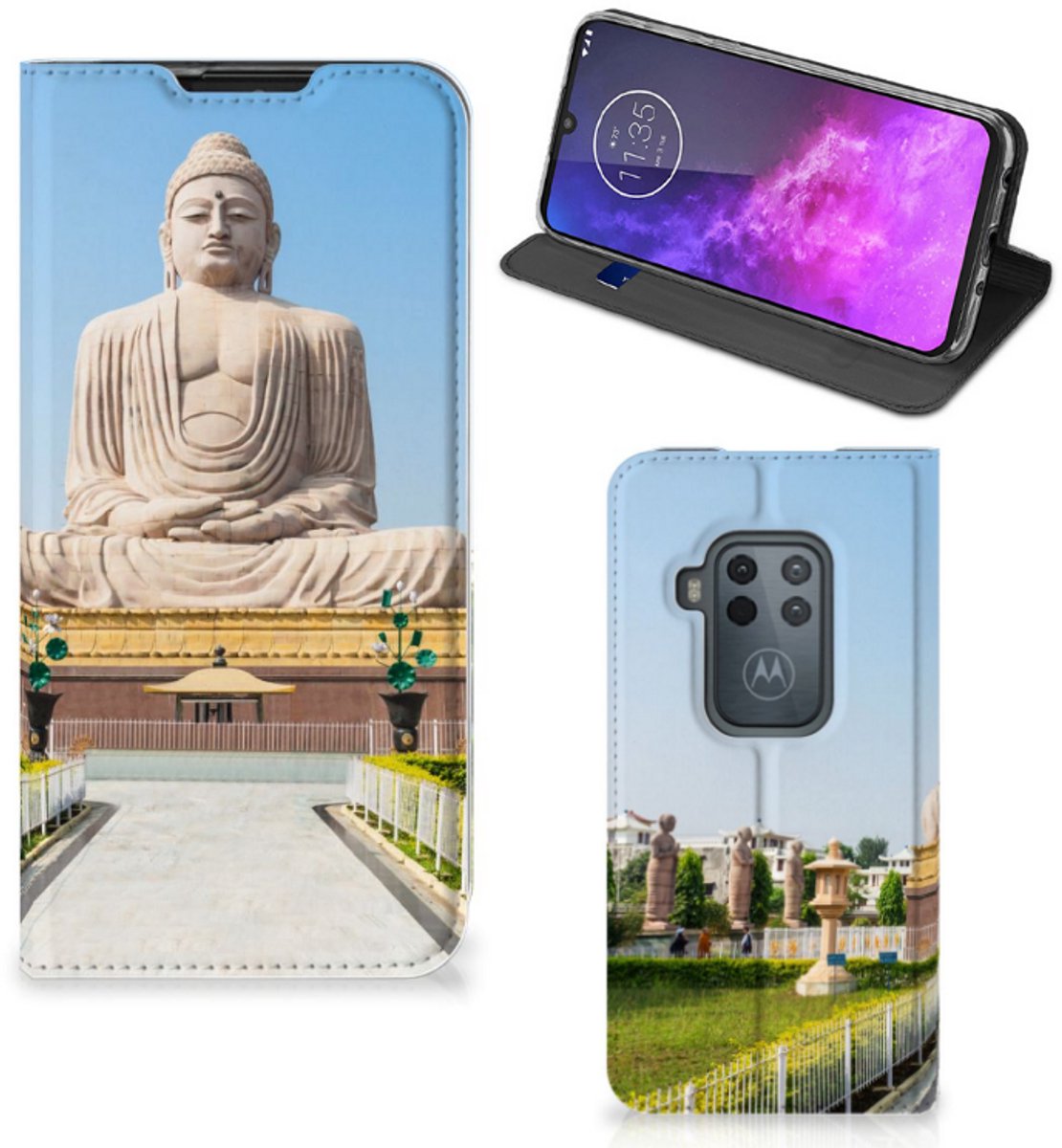 Motorola One Zoom Book Cover Boeddha