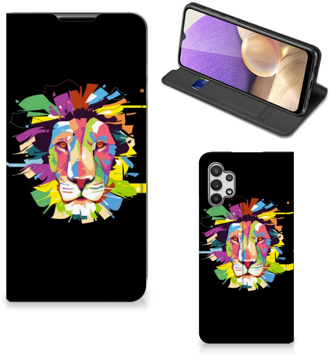 Samsung Galaxy A32 5G Magnet Case Lion Color