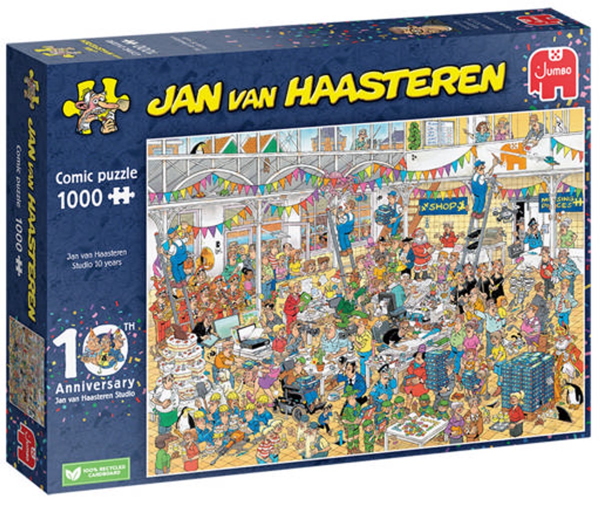 Jan Van Haasteren - JVH Studio 10 jaar - 1000 Stukjes puzzel - Legpuzzel — afbeelding 9