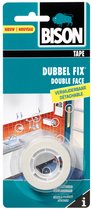 Bison Doublefix Montagetape verwijderbaar 1,5 meter x 19mm - voor binnen - Dubbelzijdige plakband, extra krachtig, alternatief schroeven & boren, kan verwijderd worden zonder sporen