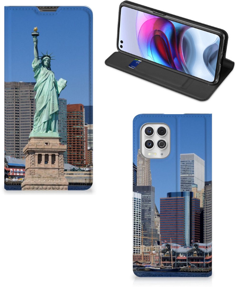 Standcase Hoesje voor Motorola Moto G100 Book Cover Vrijheidsbeeld