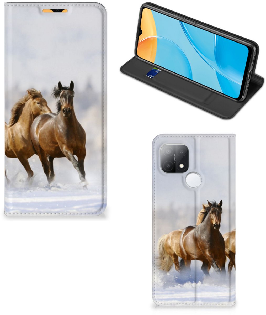 OPPO A15 Hoesje maken Paarden