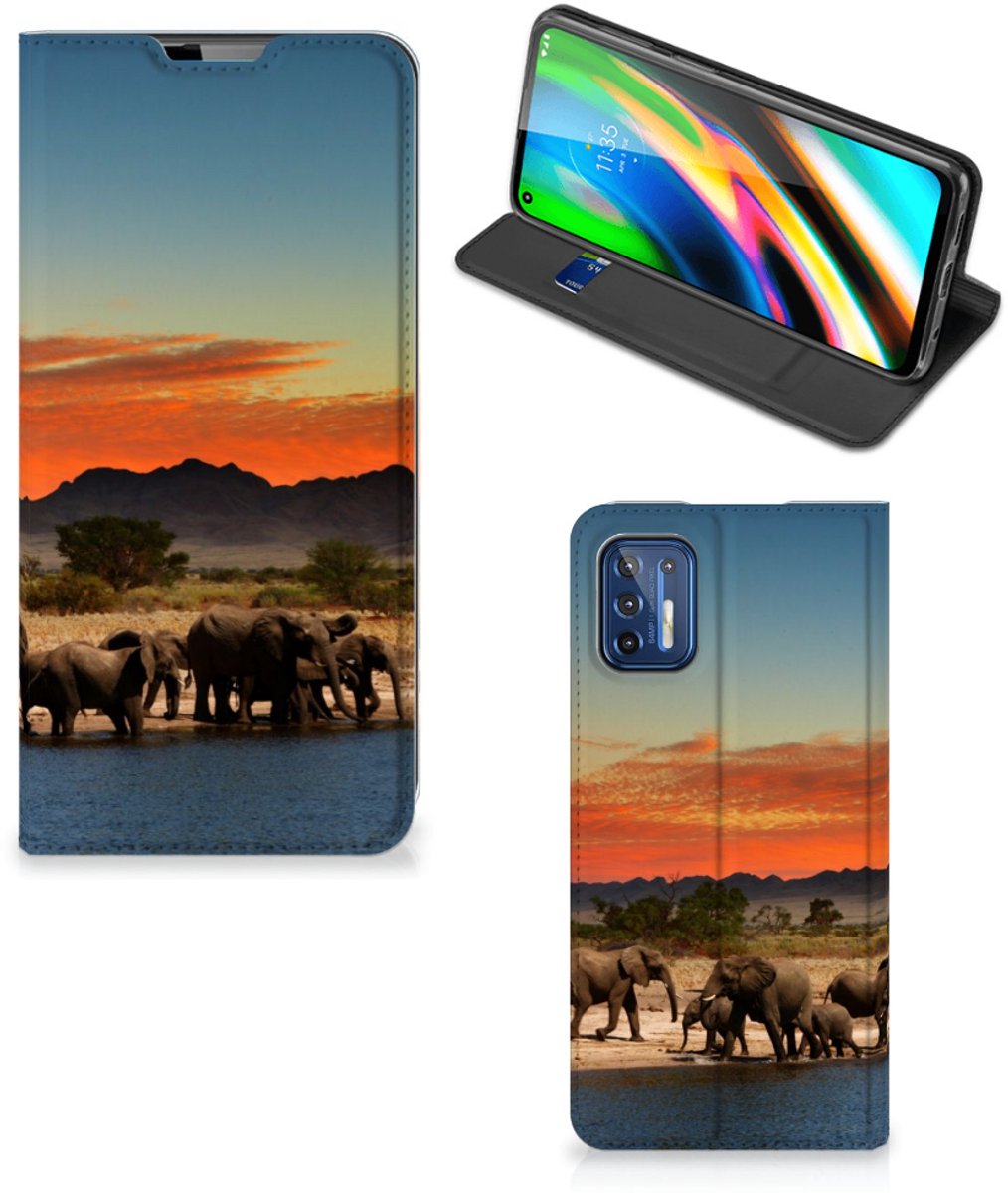 Motorola Moto G9 Plus Hoesje maken Olifanten
