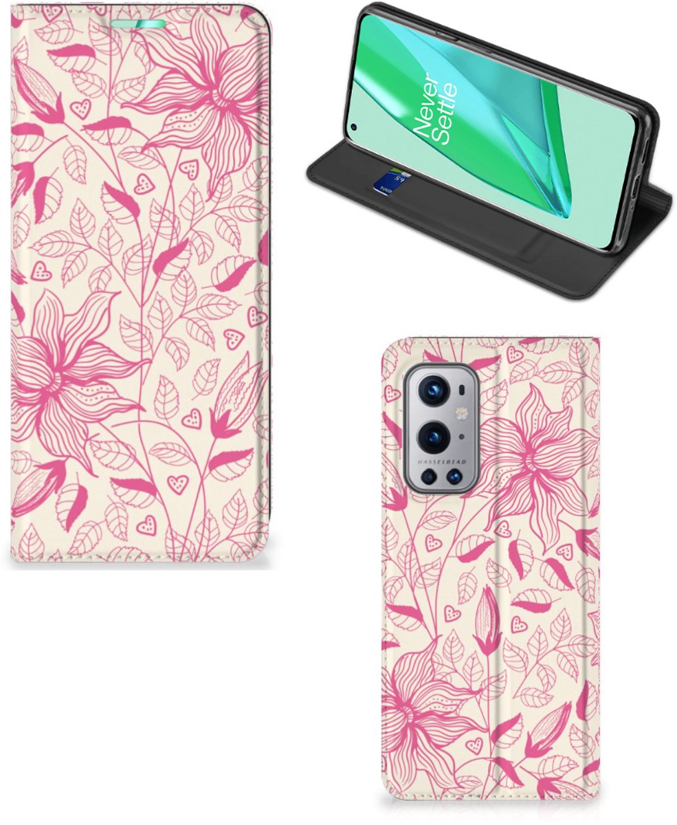 OnePlus 9 Pro Smart Cover Pink Flowers