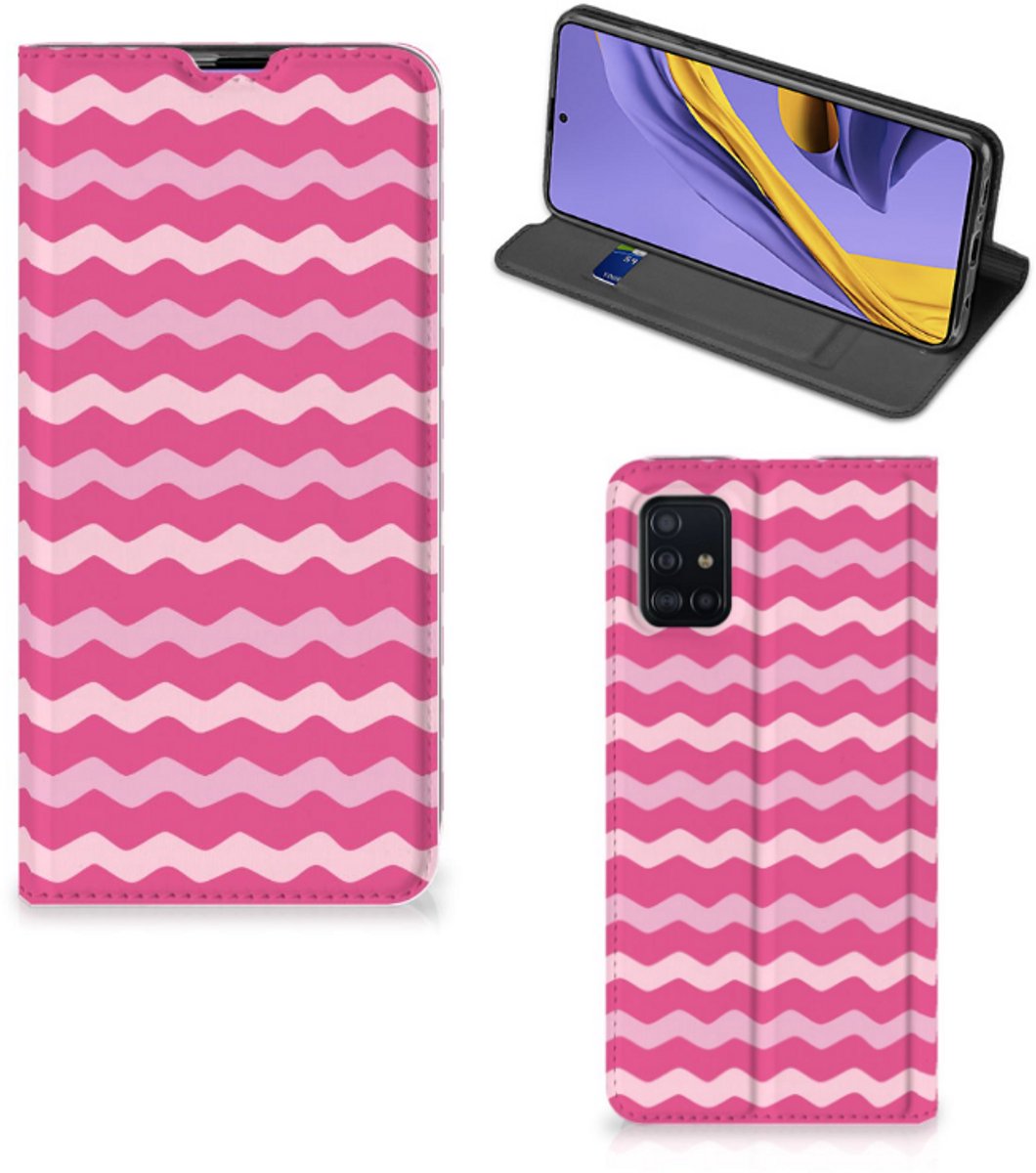 Samsung Galaxy A51 Hoesje met Magneet Waves Pink