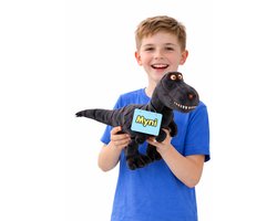 Myni® Dino Knuffel T-Rex – Pluche Dinosaurus – 40 cm – Zwart – Cadeau voor Jongen & Meisje