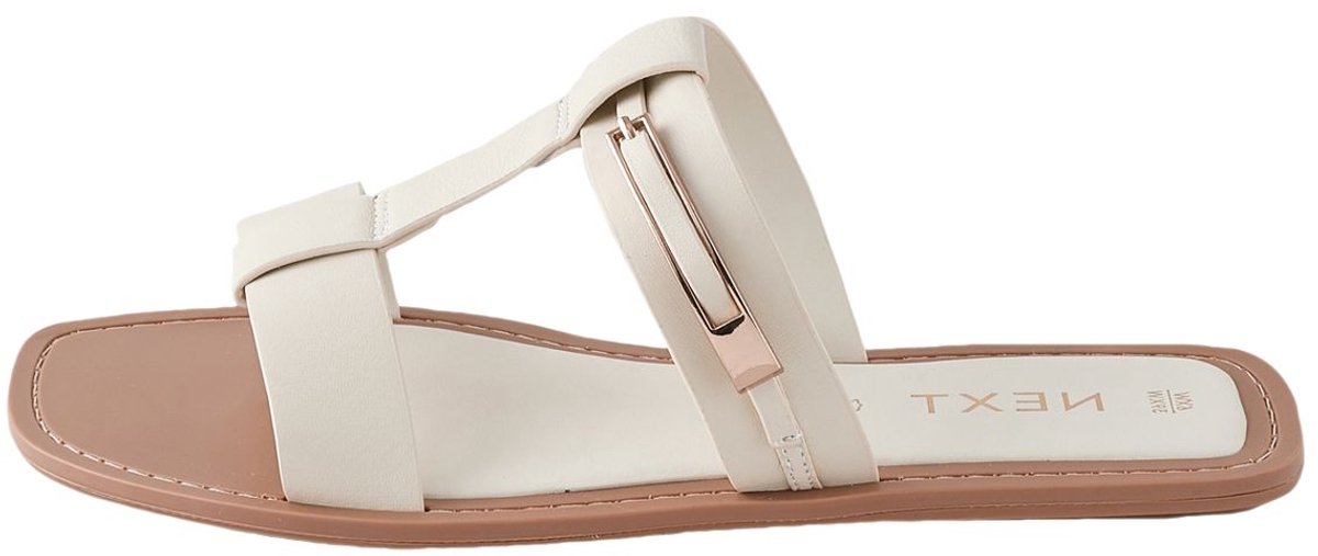Next - Dames - Sandalen met gesp en extra brede pasvorm - Crème