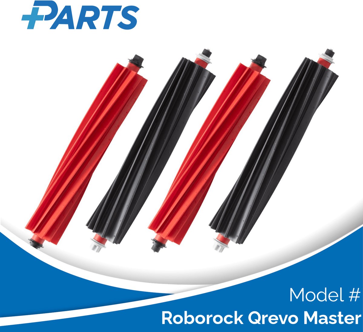 Roborock Qrevo Master Borstels (4 Stuks, Plus.Parts® alternatief voor 8.02.0322)