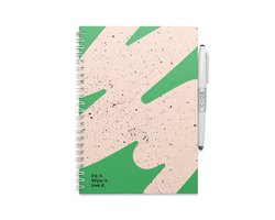 MOYU Uitwisbaar Notitieboek A5 - Flashy Moss - Hardcover - Multifunctionele pagina’s - Inclusief uitwisbare pen, penhouder en wisdoekje