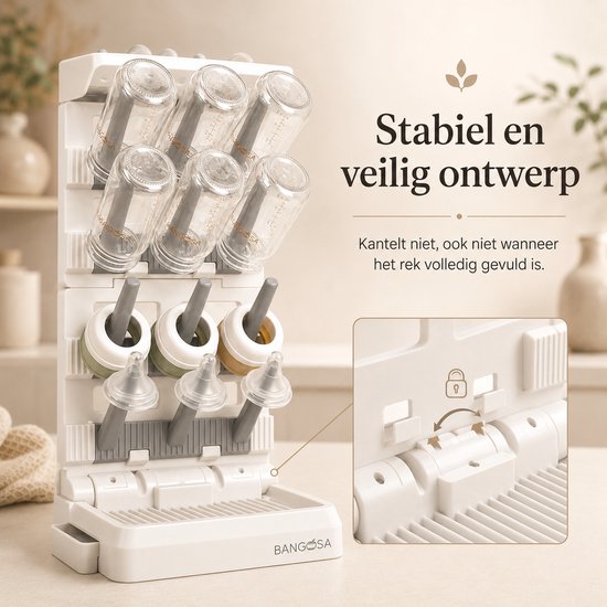 Bangosa - Flessenrek voor Baby - Flessen Droogrek - Flessenrek Baby - Droogrek Flessen - Flessendrager van Bangosa — afbeelding 5