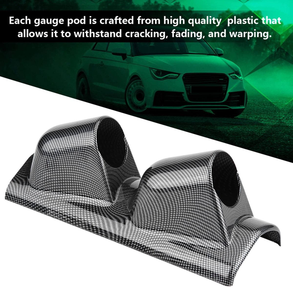 Racing Meter Pillar Mount Pod - Universele Houder voor 52mm Meter (Double Hole)