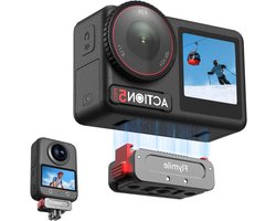 Action 5 Pro Magnetische Snelle Ontgrendel Adapter Bevestiging, Aluminium Basis met 1/4 Schroefgat voor GoPro en DJI Osmo 360, Geschikt voor Actiecamera's