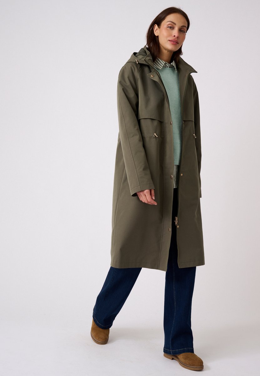 Damart Lange parka in trenchcoat stijl Dames – 42-44 Groen