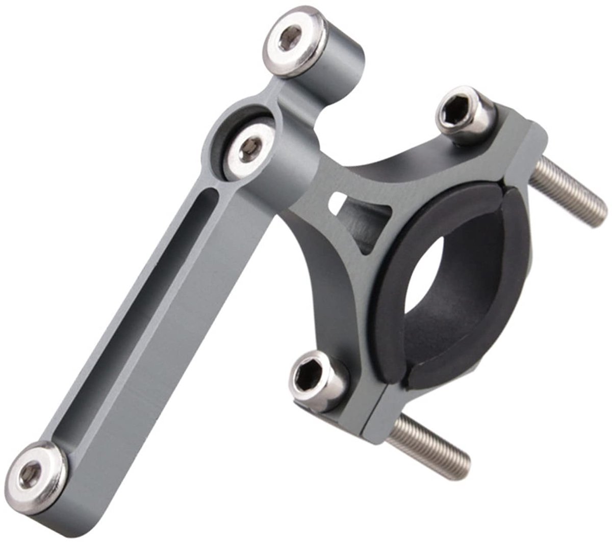 Jhubersproducts - Fiets bidonhouder - Aluminium drinkfleshouder - Geschikt voor mountainbike - Grijs - Lichtgewicht flessenhouder - Ideaal voor lange