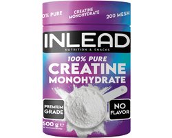 Inlead 100% Pure Creatine Monohydrate (500g) Unflavoured - Creatine - Creatine Monohydraat