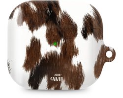 xoxo Wildhearts hoesje geschikt voor AirPods 3 - Midnight Rodeo - Ook als telefoonhoesje verkrijgbaar - schokbestendige case - koptelefoonhoes - Hoesje met dierenprint - Stier - Bruin / Beige