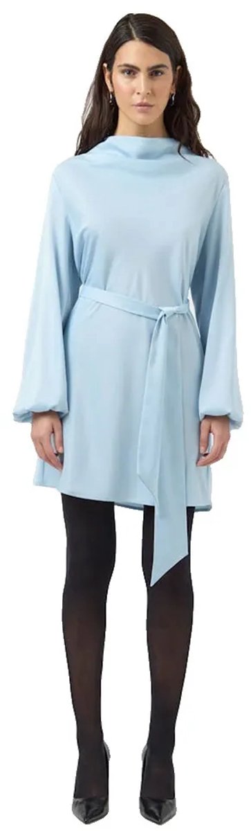 Yas Thea Korte Jurk Met Lange Mouwen Blauw 40 Vrouw