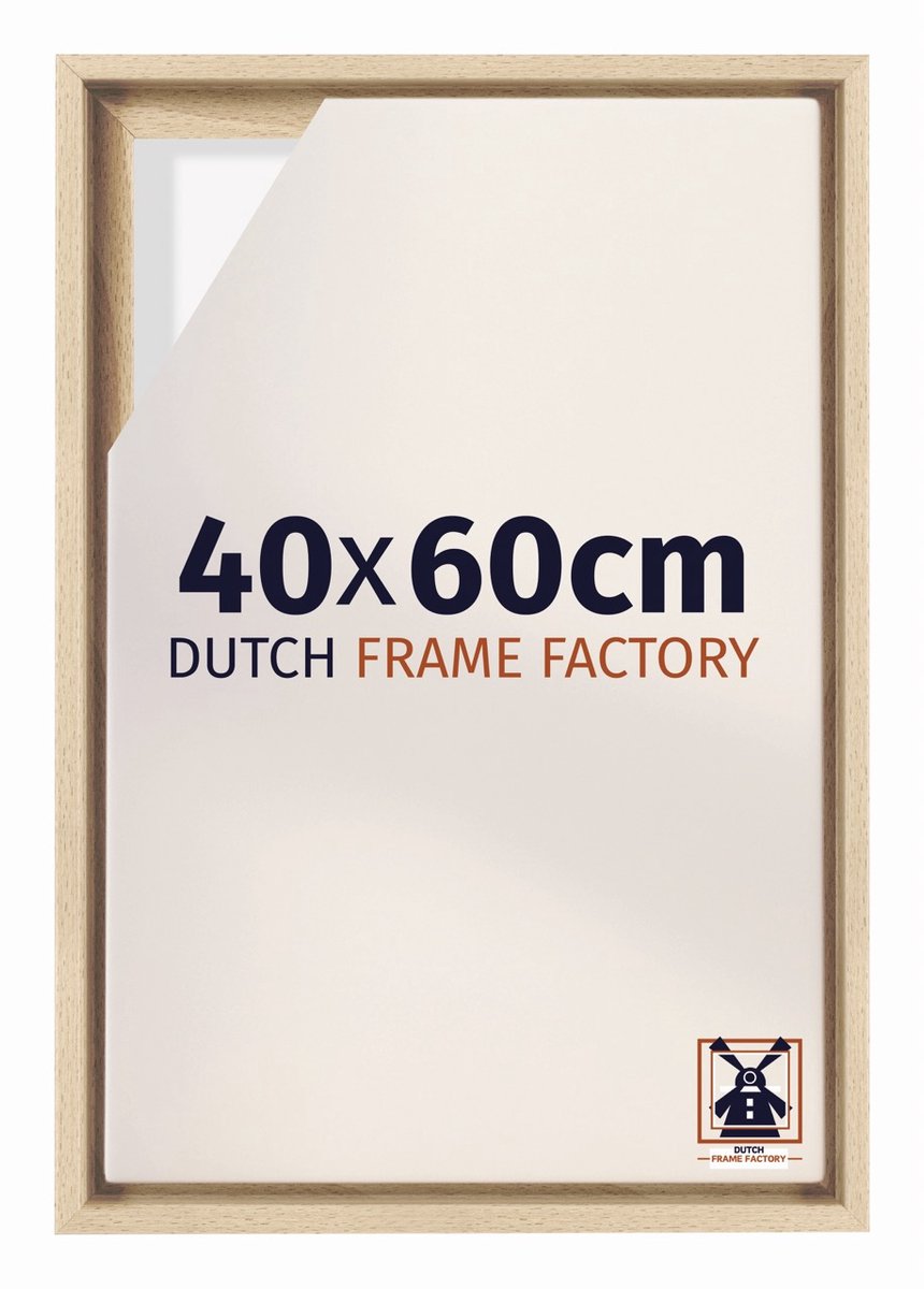 Dutch Frame Factory Baklijst 40x60 cm - White Wash - Geschikt voor Canvasdoek - MDF Baklijst Lausanne