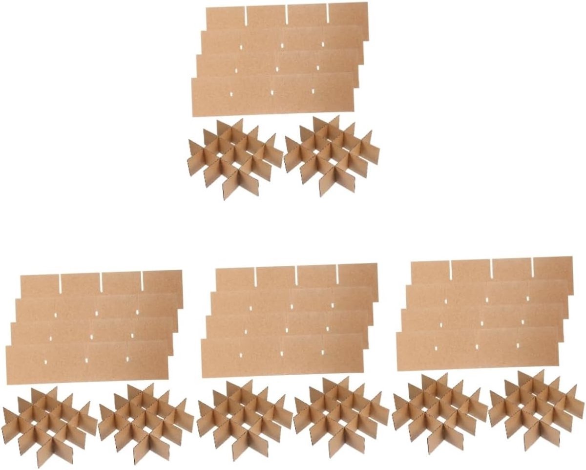 24 Stuks Verdeelplaten voor Verzenddozen - Ideaal voor Verpakking, Verhuizing en Organisatie
