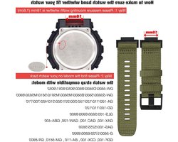 Duurzame Nylon Horlogeband voor Casio G-Shock DW-5600/8900, Verstelbare Sportband voor GA-100/GW-B5600/GB-5600/GW-6900, Comfortabel en Waterbestendig