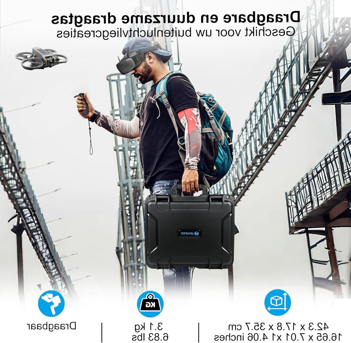 Waterdichte Hardcase voor DJI Avata 2 Drone en Accessoires, Ideaal voor Vliegen, Bescherming en Transport – foto 7