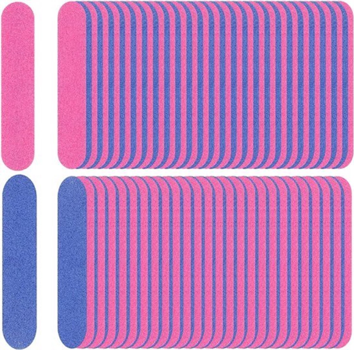 Professionele Dubbelzijdige Nagelvijlen 180/240 Grit - 100 Stuks (85 x 13 cm)