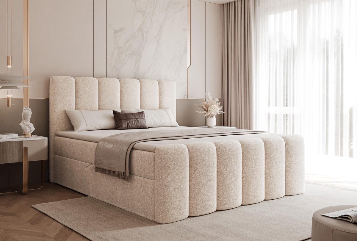 Boxspringbed- 200x200-Tweepersoonsbed met Bonell-matras
