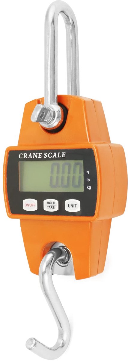 carmdering- Digitale Kraanweegschaal - Hangende Weegschaal - Industriële Balans - Nauwkeurige Druksensor - Groot LCD-Scherm - Versterkt Aluminiumlegering - Roestvrijstalen Haak Met Veiligheidsclip - Veelzijdig Voor Industrie En Visserij - 1 Stuk