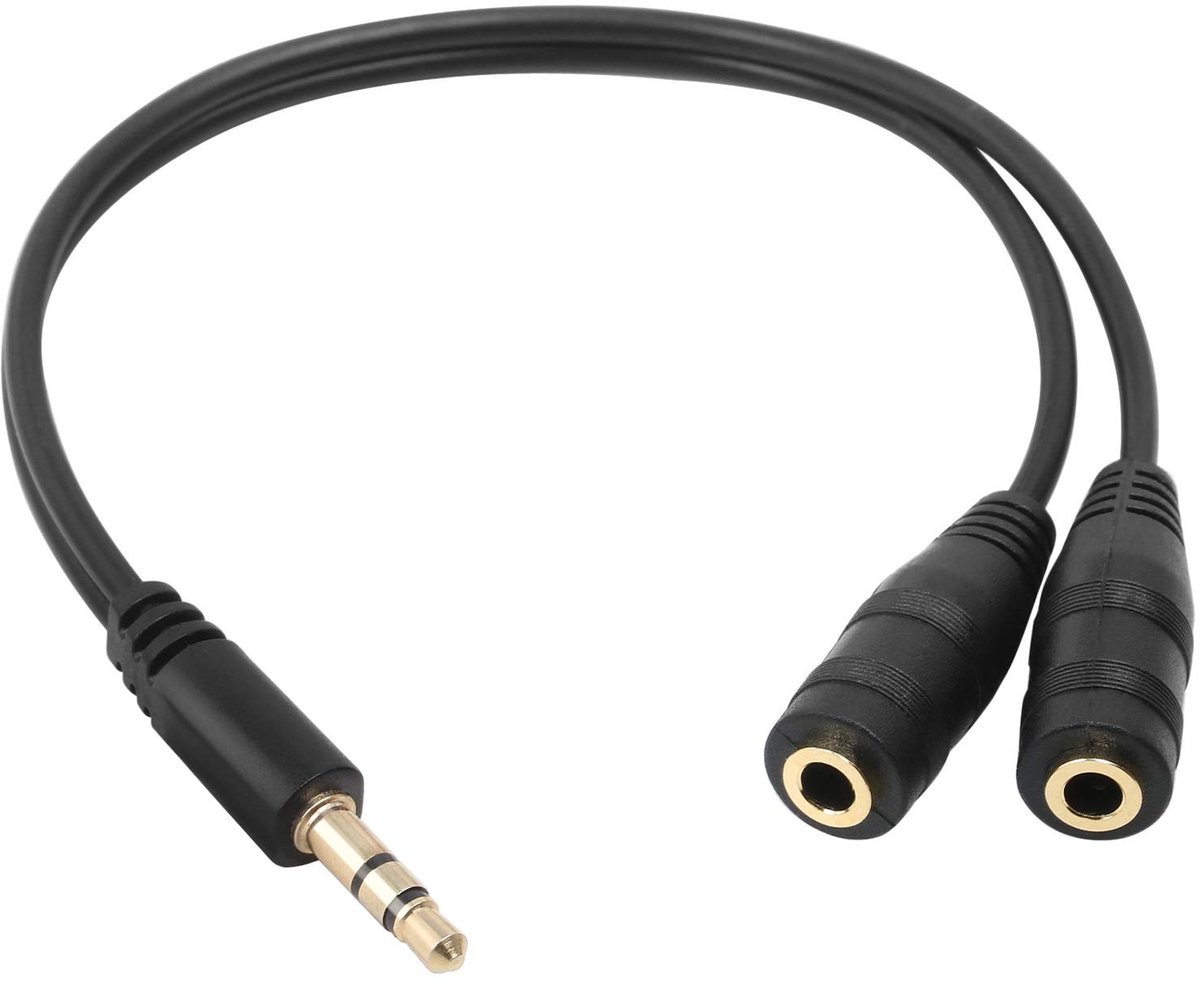 3.5mm Stereo Jack Y-Splitter - 1 Male naar 2 Female Audio Adapter