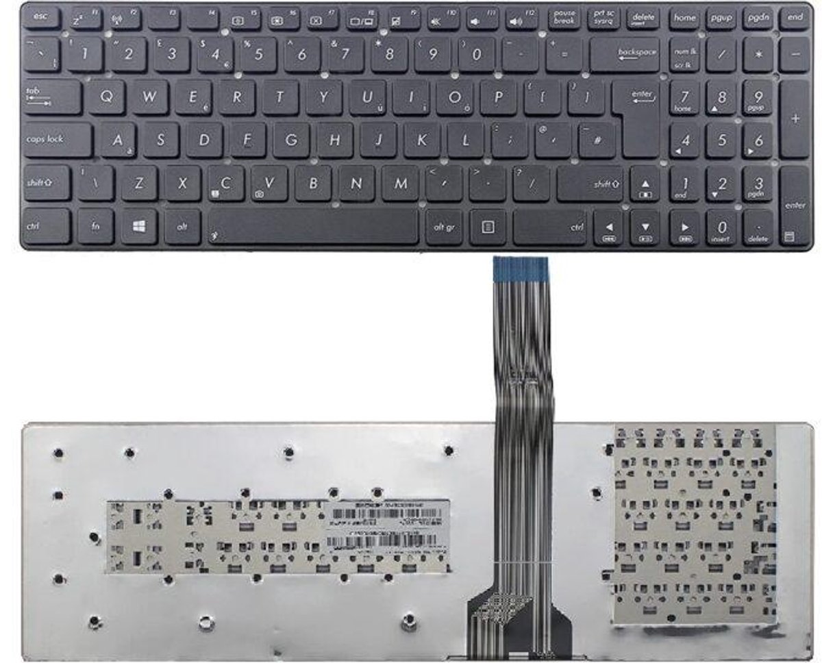 Image of Asus K55A K55C K55V U57 X501 R500 R700 laptop toetsenbord QWERTY zwart complete replacement keyboard module met frame
