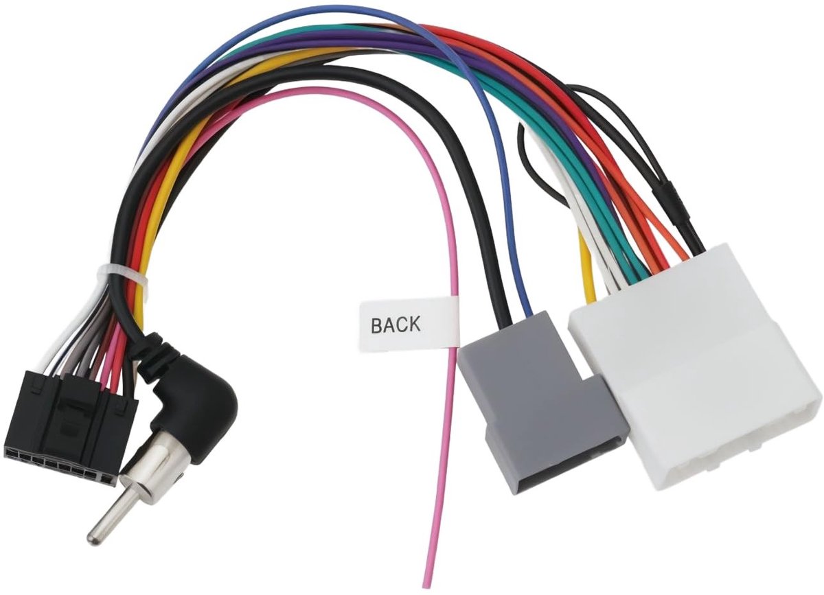 By shayne - 20-pins Android Autoradio Kabelboom Adapter - Compatibel met Nissan - Antennestekker - 16-pins ISO-stereokabel - Hoge kwaliteit - Geschik.