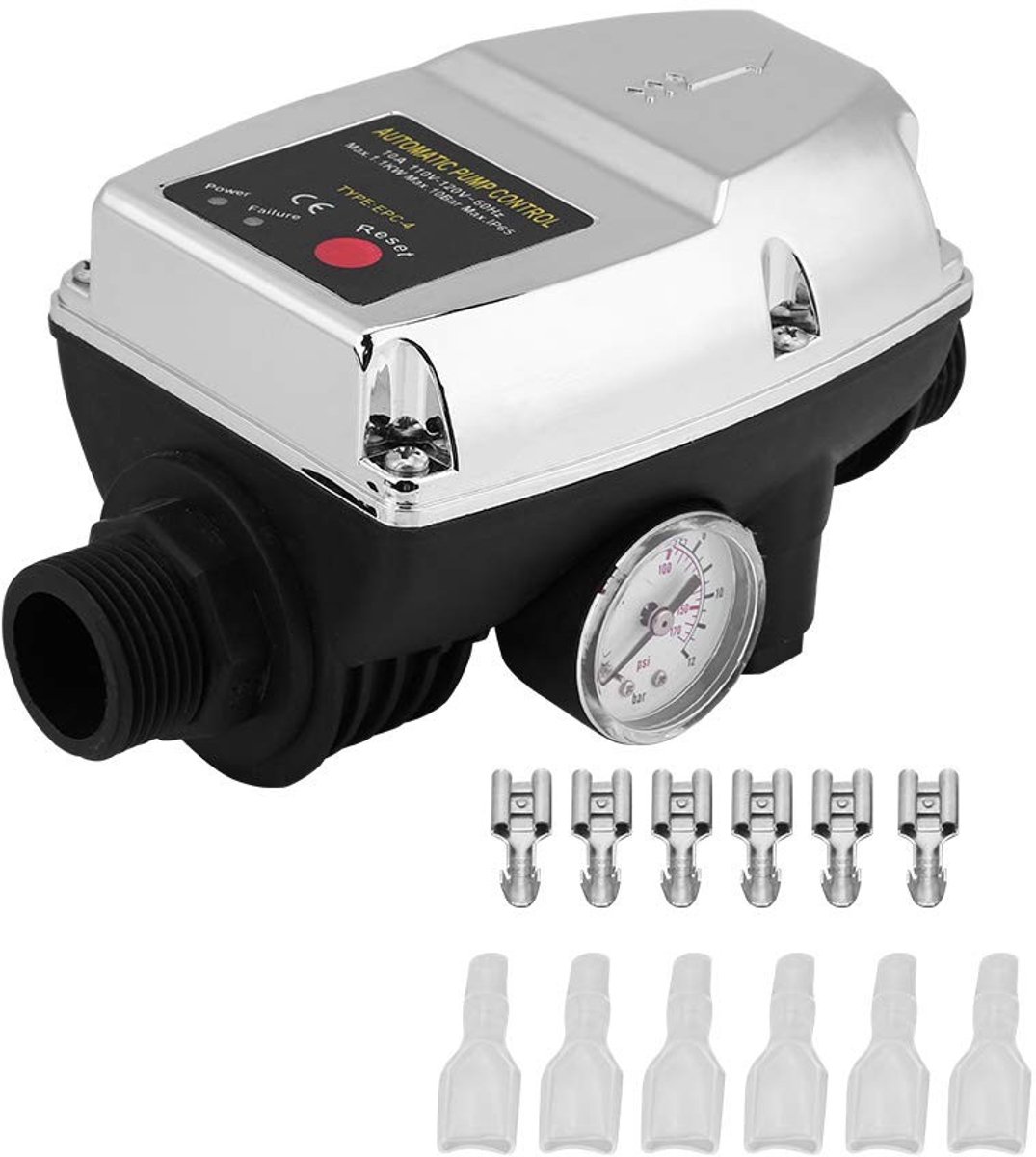 Vlemico - Elektronische Drukschakelaar - Automatische Drukregulator - Voor Waterpomp - Betrouwbare Drukregeling - Hoogwaardige Drukcontrole - Voor ...